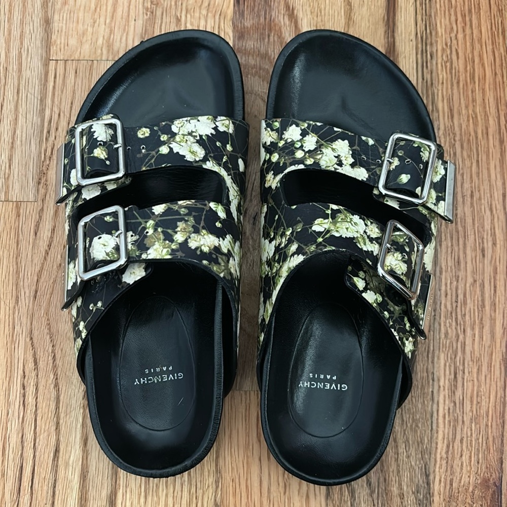 EUC Givenchy floral printed birkenstock sandals size 37